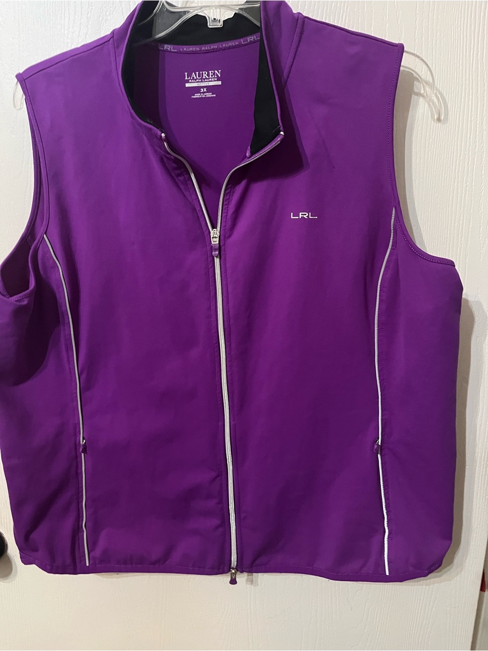 Ralph Lauren Purple LRL Sleeveless Softshell Zip Vest